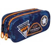 CoolPack Duke Federmäppchen für Jungen Blau mit Patches