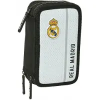 Safta Real Madrid Federmäppchen, dreifach, 36 Teile, offiziell