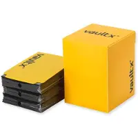 Merkloos Deckbox – Karten – Über 100 Karten – Mit 150 schwarzen Schutzhüllen – Gelb