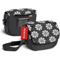 Merkloos Fahrradlenkertasche - KLICKfix - Blumenmuster - 5 Liter - 2-in-1-Tragetasche
