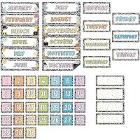 Merkloos 54-teiliges magnetisches Kalenderset