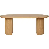 Kendra Home Boavista Couchtisch natur mit doppeltem Zylinderfuß 120x60 cm