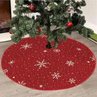 Sonstiges Weihnachtsbaumdecke Rund Schneeflocken 120cm