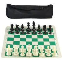Merkloos Schach Schachbrett Schachspiel - Schachfiguren - 34 x 34 cm - Aufrollbar - Mit Tasche