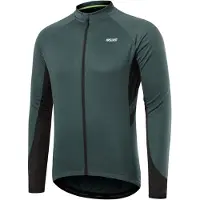 Merkloos Radtrikot für Herren mit 3 Rückentaschen und durchgehenden Reißverschluss, granatgrün, 100% Polyester
