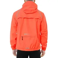 Merkloos Regenjacke für Herren mit Kapuze, wasserdicht, leicht und reflektierend, rot, Größe 3XL