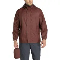 Merkloos Leichte, faltbare Herrenregenjacke mit verdeckter Kapuze und wasserdichter Ausrüstung