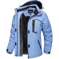 Merkloos Damen Übergangsjacke aus Polyester mit abnehmbarer Kapuze, gefüttertem Innenfutter und wasserdichten Reißverschlusstaschen