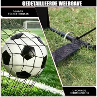 Merkloos Fußballtor – 120 x 90 x 90 cm – Zusammenklappbar – Aufstellbar – Mit Tragetasche