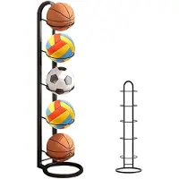 Merkloos Ballenhalterung – 5 Ebenen – Metall – Abnehmbar – Für Basketball, Fußball, Volleyball – Zur Ballaufbewahrung