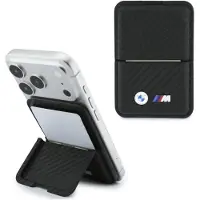 BMW M Carbon Metalllogos MagSafe Wallet schwarz