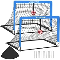 Merkloos Fußballtor für Kinder – Aufstellbar – 120 x 90 x 90 cm – 2 Stück mit Tragetasche