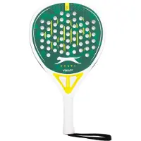 Slazenger - Padelschläger, Kohlefaser, Tränenförmig GT43280 (Einheitsgröße) (Grün/Weiß)