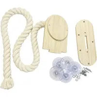 Markenlos Katzen Kletterseil zum Kratzen mit Saugnapf 150 cm Naturmaterial