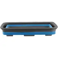 LTPRTZ Fußwaschbecken Pool faltbar Blau 37 x 27 x 11,8 cm Fußbad Sand Schutz
