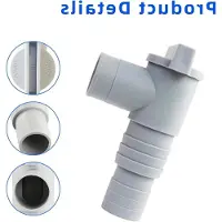 Markenlos Poolventil Absperrhahn Schlauchadapter Set 32 auf 38 mm Schlauchklemmen