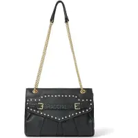 Braccialini Schulterbeutel Damen Schwarz Ketthenkel aus Ecopelle Black B UNICA 28x18x9 cm B17131-NERO