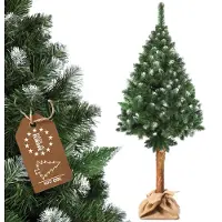 Merkloos Weihnachtsbaum, künstlicher Weihnachtsbaum - 160 cm - Mit schneebedeckten Spitzen - Mit Stamm - Aus PVC