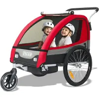 Merkloos Kinderfahrradanhänger 2-in-1 – Jogger-Set – Maximale Belastung: 40 kg