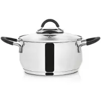 B2X ORION Stahltopf Kochtopf mit Deckel DALIE 16 cm 1,8l für Gasherd Induktion