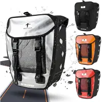 Merkloos Fietstas Gepäckträger-Tasche – Wasserdicht – 18 Liter – Für Lastenfahrräder – Silber – Für Fahrradtouren und den täglichen Gebrauch