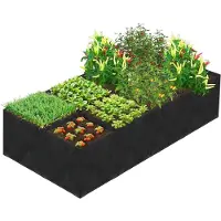 Merkloos Hochbeet Pflanzsack Gemüsebeet - 8 Fächer - 180 x 90 x 30 cm - Vlies