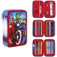 OEM Schooletui Kinder 3 Fächer Avengers Motiv mehrfarbig