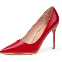 Merkloos Rote Pumps mit geschlossener Spitze und Stilettoabsatz von 8 cm, Größe 39 EU