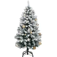 Syfax Künstlicher Weihnachtsbaum Klappbar 150 LEDs & Kugeln 150 cm