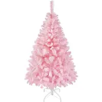 Merkloos Kunstweihnachtsbaum, 124 cm hoch, in Rosa, mit Metallfuß