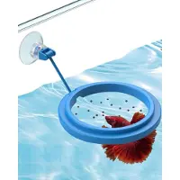 Merkloos Futterring für Aquarien – Futterring für Fische – Innendurchmesser 5,7 cm, Außendurchmesser 7,5 cm – Mit Saugnapf – Schwimmendes Futter