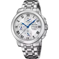 Jaguar Le Chronographe Automatik Chronograph Silber Römisch Edelstahl J978/2