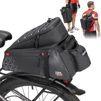 Merkloos Fietstas Gepäckträger – 15 Liter – Wasserdichtes PVC – 42 x 22 x 18,5 cm – 2-in-1 mit Schultergurt