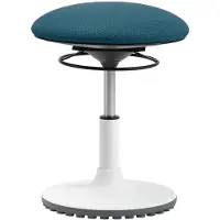 Merkloos Kinderhocker – Sitzhöhe 39-47 cm – Drehbarer Sitz – 3D-Stoff – Petrolfarbe
