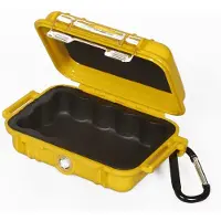 Merkloos Wasserdichte Aufbewahrungsbox - IP67 - 0,3 Liter - Gelb und Schwarz - 14,94 x 10,31 x 5,38 cm