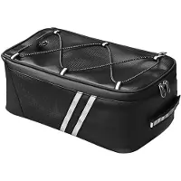 Merkloos Wasserdichte Fahrradtasche für den Gepäckträger – aus Kunstleder – 8 Liter Fassungsvermögen – Reflektierend
