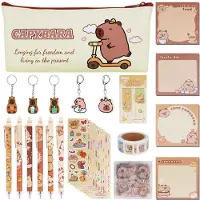 OEM Capybara Federmäppchen-Set, 48-teilig, Kawaii, für Kinder