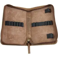 OEM Stifteetui aus Rindsleder, 15 Schlaufen, Braun, 20x12x3,5 cm
