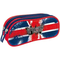 OEM Schulmäppchen 2 Fächer Union Jack London Polyester 23x10x7 cm