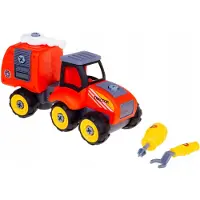 Hipo Traktor mit Anhänger zum Schrauben, mit Werkzeug