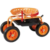 Dripio Garten-Rollstuhl, höhenverstellbar, 150 kg, 360° drehbar, Parkbremse