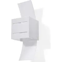Sollux Wandleuchte LORETO weiß 1xG9 8W Aluminium/Glas 30x12x10cm