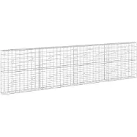 Syfax Gabione mit 3,5 mm Draht und 10x10 cm Maschen 400x20x100 cm