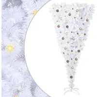 Syfax Künstlicher Weihnachtsbaum Weiß 210 cm PVC und Stahl