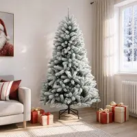 Syfax Künstlicher klappbarer Weihnachtsbaum 240 cm PVC und Metall