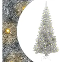 vidaXL Weihnachtsbaum Silber 180 cm PET