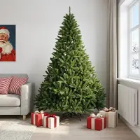 Syfax Künstlicher klappbarer Weihnachtsbaum 210 cm PVC Hellgrün