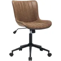 StarTech.com Moderner Bürostuhl - Drehbarer Lederstuhl - Ergonomisch, Höhenverstellbar, Mit Armlehnen, Mit Rollen, 360° Drehung - Braun