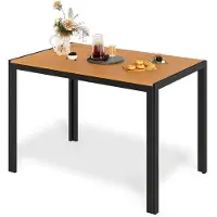 StarTech.com Outdoor Esstisch - Gartentisch Terrasse - 110x70x73 cm rechteckig - Aluminiumgestell - Latten-Tischplatte mit 7 Brettern - Für 6 Personen - Weiß