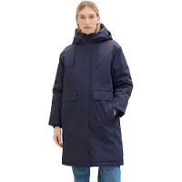 Tom Tailor Damen Regenmantel mit Steppung & Kapuze